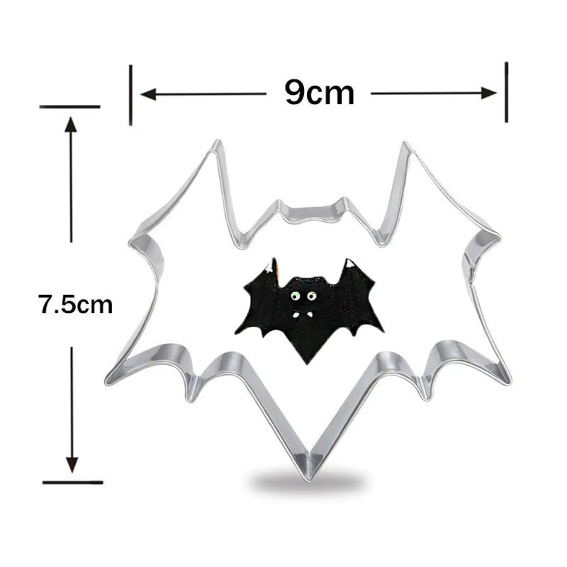 1Pcs Halloween Bat Coffin Ghost House Pumpkin Cookie Cutter Patisserie Biscuit Mould Fondant Cake Decor Baking Tools Pastry Shop