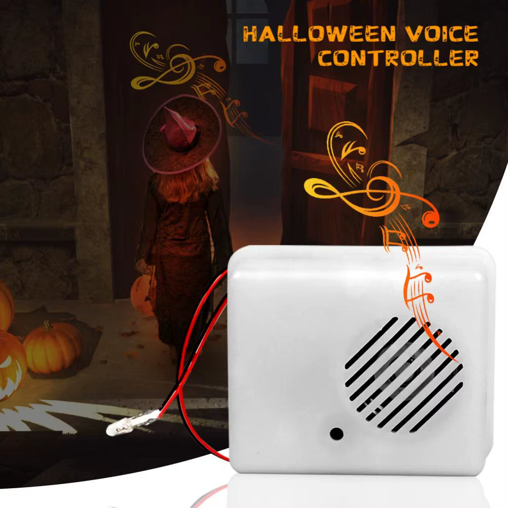 Halloween Sound Sensor Voice-Activated Scary Props Halloween Decoration Sound Sensor Scream Speaker Haunted House Horror Props