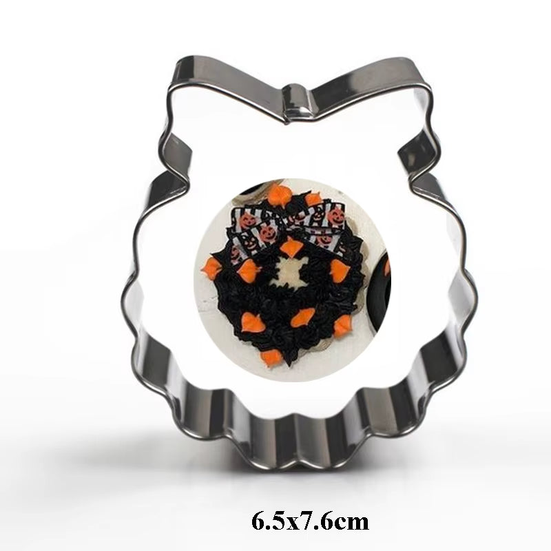 1Pcs Halloween Bat Coffin Ghost House Pumpkin Cookie Cutter Patisserie Biscuit Mould Fondant Cake Decor Baking Tools Pastry Shop