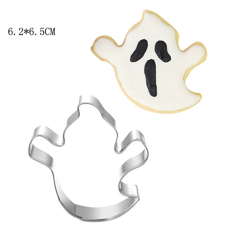 1Pcs Halloween Bat Coffin Ghost House Pumpkin Cookie Cutter Patisserie Biscuit Mould Fondant Cake Decor Baking Tools Pastry Shop