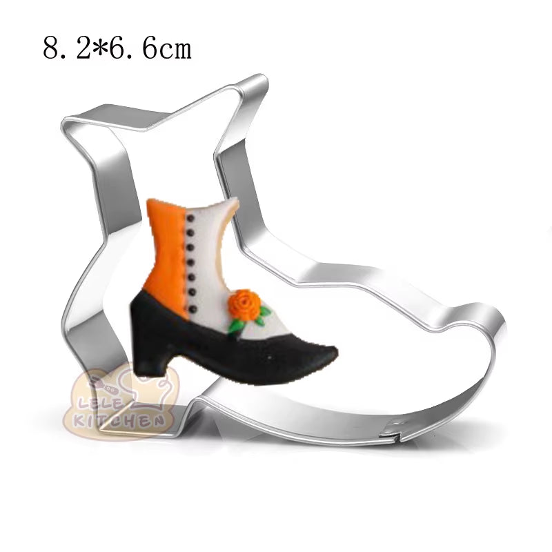 1Pcs Halloween Bat Coffin Ghost House Pumpkin Cookie Cutter Patisserie Biscuit Mould Fondant Cake Decor Baking Tools Pastry Shop