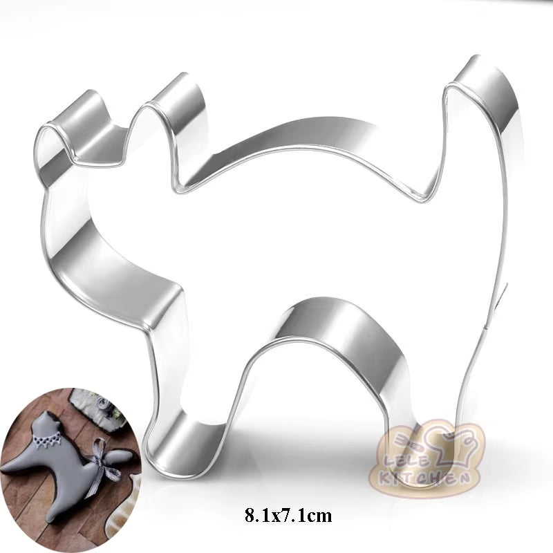 1Pcs Halloween Bat Coffin Ghost House Pumpkin Cookie Cutter Patisserie Biscuit Mould Fondant Cake Decor Baking Tools Pastry Shop
