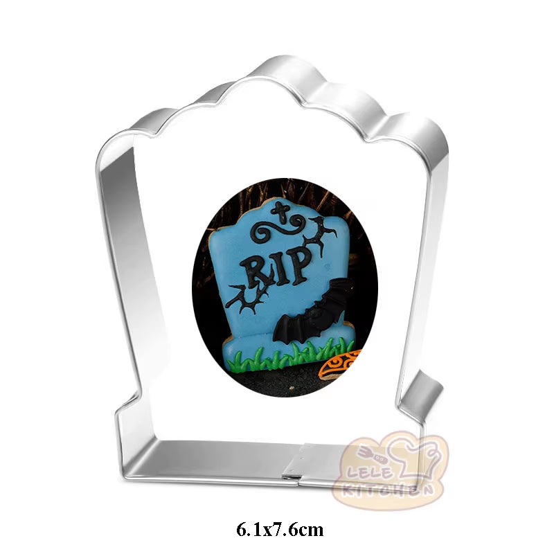 1Pcs Halloween Bat Coffin Ghost House Pumpkin Cookie Cutter Patisserie Biscuit Mould Fondant Cake Decor Baking Tools Pastry Shop