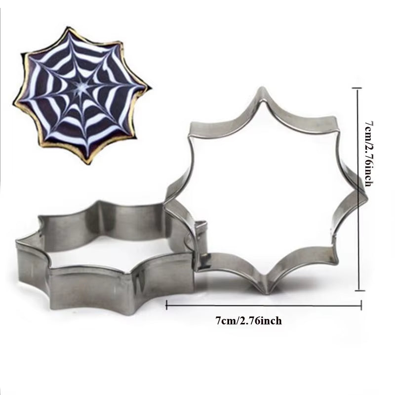 1Pcs Halloween Bat Coffin Ghost House Pumpkin Cookie Cutter Patisserie Biscuit Mould Fondant Cake Decor Baking Tools Pastry Shop