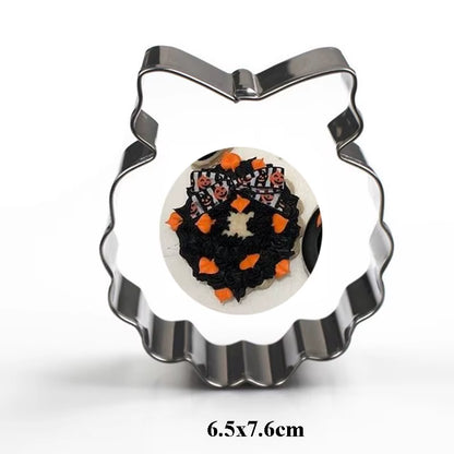 1Pcs Halloween Bat Coffin Ghost House Pumpkin Cookie Cutter Patisserie Biscuit Mould Fondant Cake Decor Baking Tools Pastry Shop
