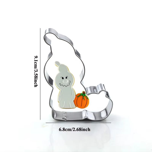 1Pcs Halloween Bat Coffin Ghost House Pumpkin Cookie Cutter Patisserie Biscuit Mould Fondant Cake Decor Baking Tools Pastry Shop
