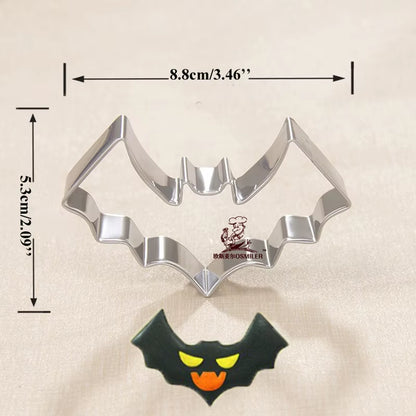 1Pcs Halloween Bat Coffin Ghost House Pumpkin Cookie Cutter Patisserie Biscuit Mould Fondant Cake Decor Baking Tools Pastry Shop