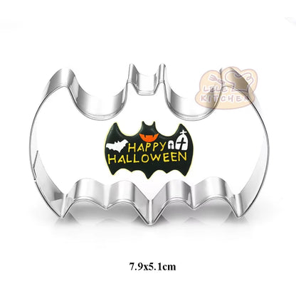 1Pcs Halloween Bat Coffin Ghost House Pumpkin Cookie Cutter Patisserie Biscuit Mould Fondant Cake Decor Baking Tools Pastry Shop
