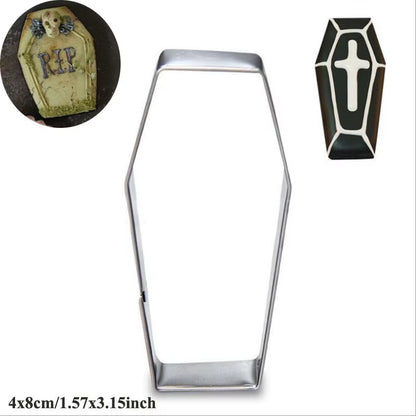 1Pcs Halloween Bat Coffin Ghost House Pumpkin Cookie Cutter Patisserie Biscuit Mould Fondant Cake Decor Baking Tools Pastry Shop